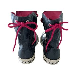 Converse Gray & Pink Combo Hi Tops Limited Edition Nylon Women’s Size 8